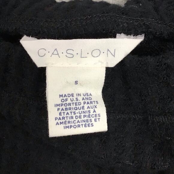 Caslon Women’s Black Waffle Knit Boat Neck Dolman Sleeve Top Size S NWOT - Picture 4 of 9